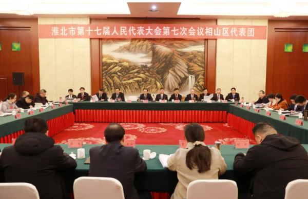 蒋曦参加淮北市十七届人大七次会议相山区代表团审议